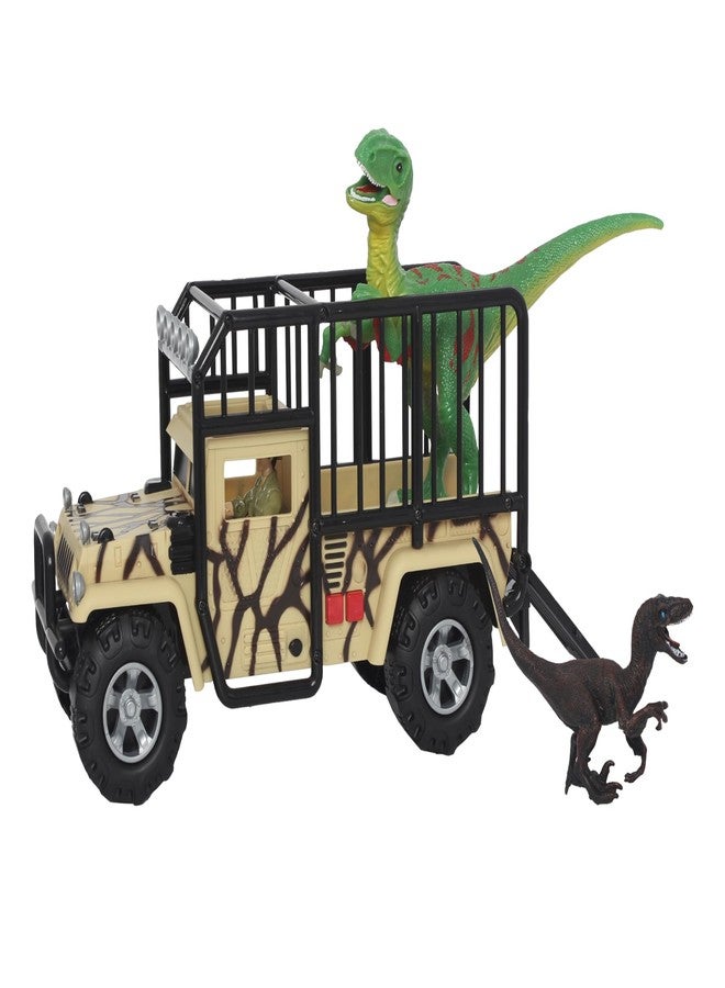 أنيمال بلانيت مجموعة ألعاب رحلة الديناصورات من أنيمال بلانيت - شاحنة نقل مزودة بأضواء وأصوات، ديناصورات، مجسمات شخصيات وإكسسوارات للأطفال من عمر 3 سنوات فما فوق - Image 4